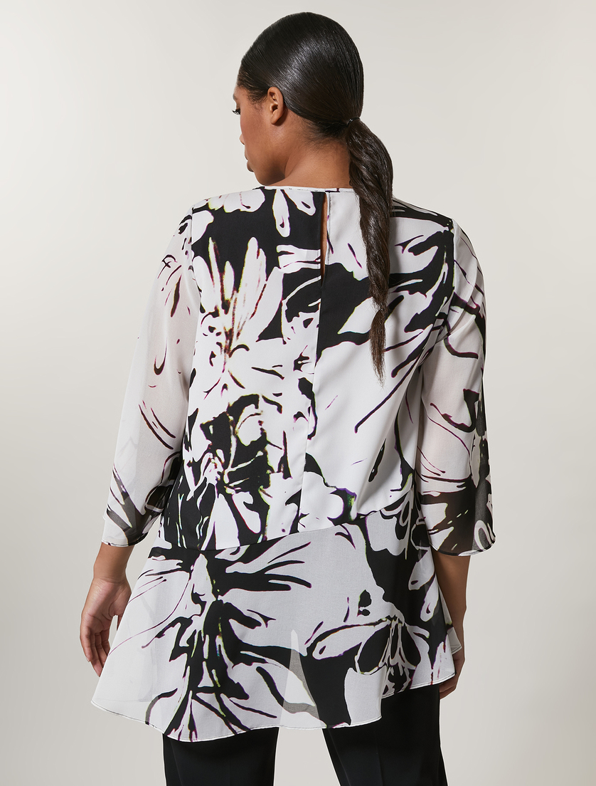 Robe en crêpe de Chine - Noir - Marina Rinaldi - 3