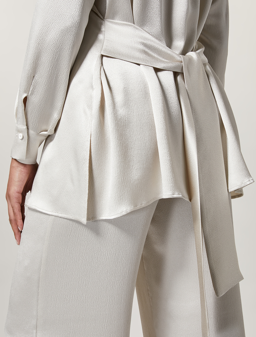 Kleid aus Satin - Helles Beige - Marina Rinaldi - 2