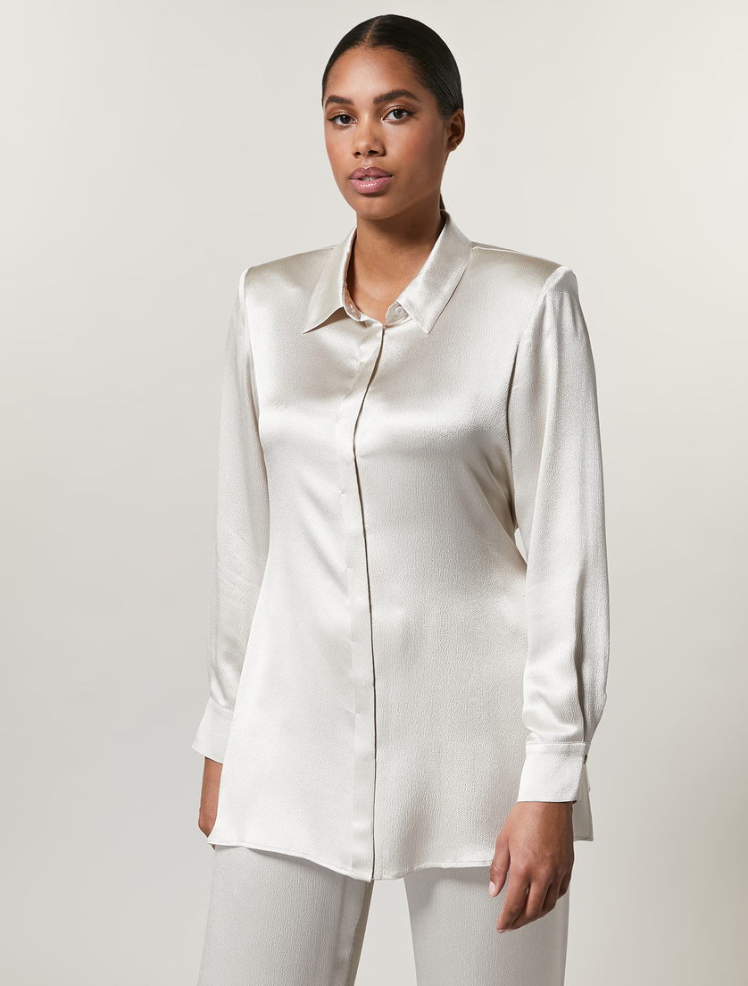 Kleid aus Satin - Helles Beige - Marina Rinaldi