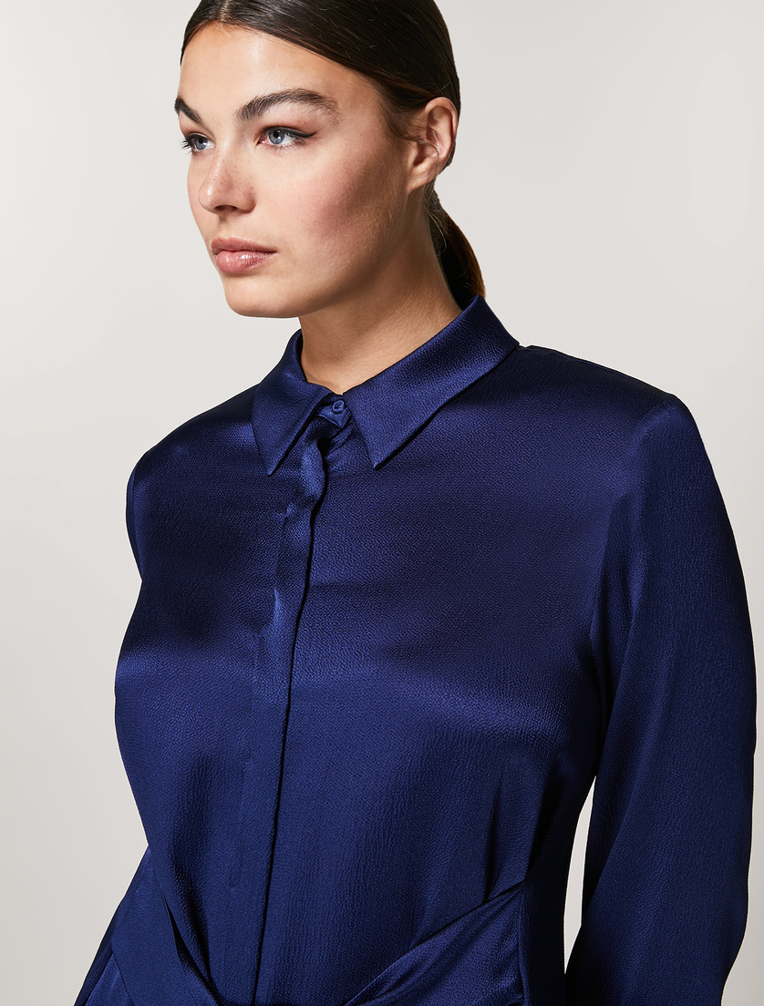 Satin dress - China blue - Marina Rinaldi - 2