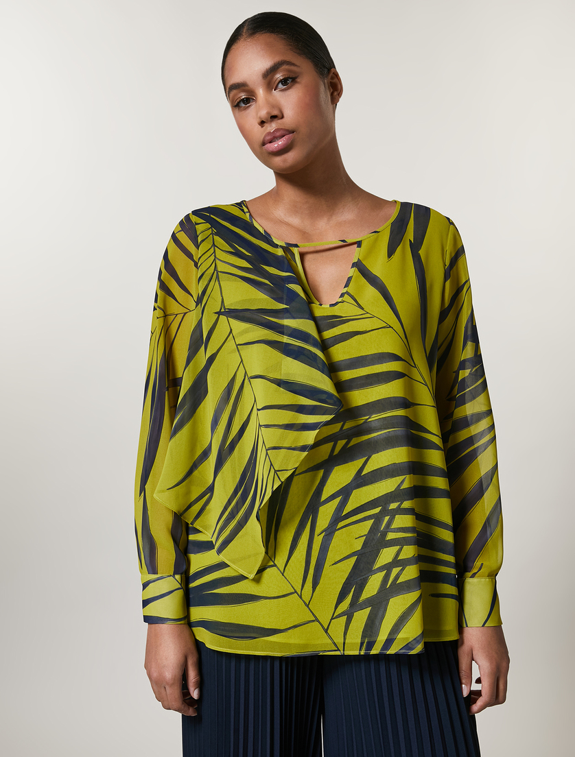 Casacca in georgette - Verde - Marina Rinaldi