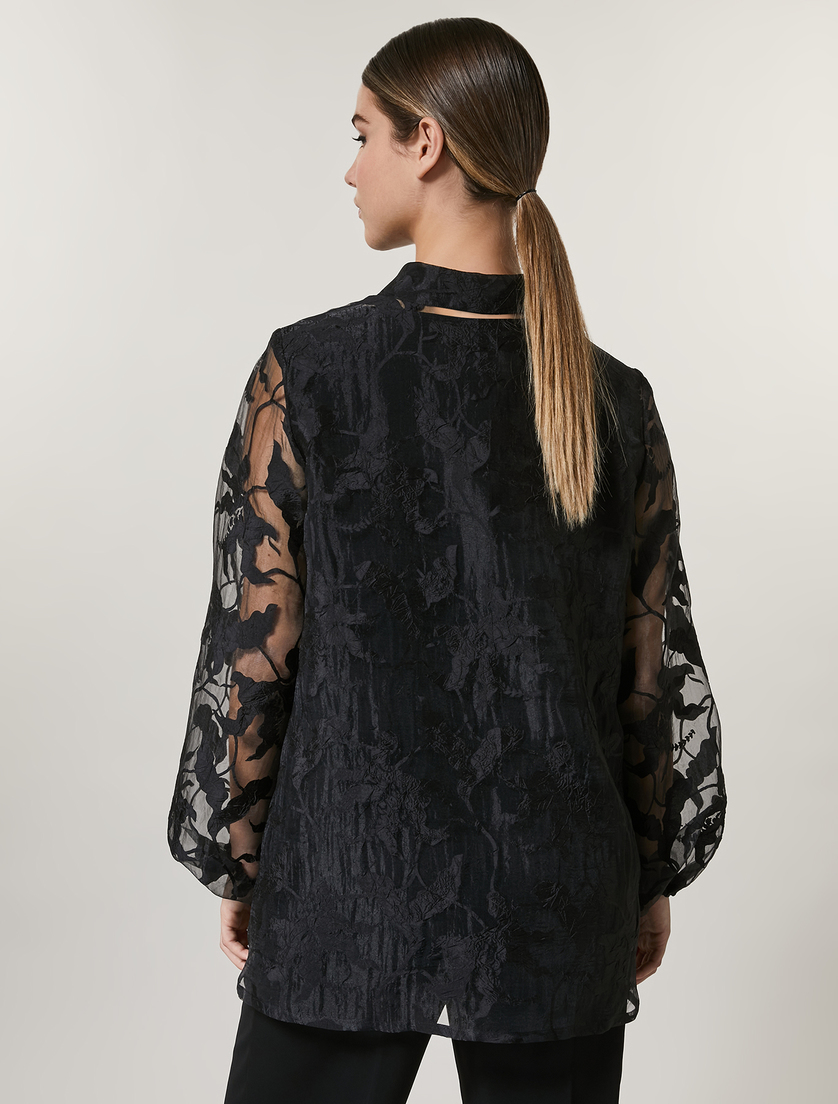 Chemisier jacquard - Noir - Marina Rinaldi - 3