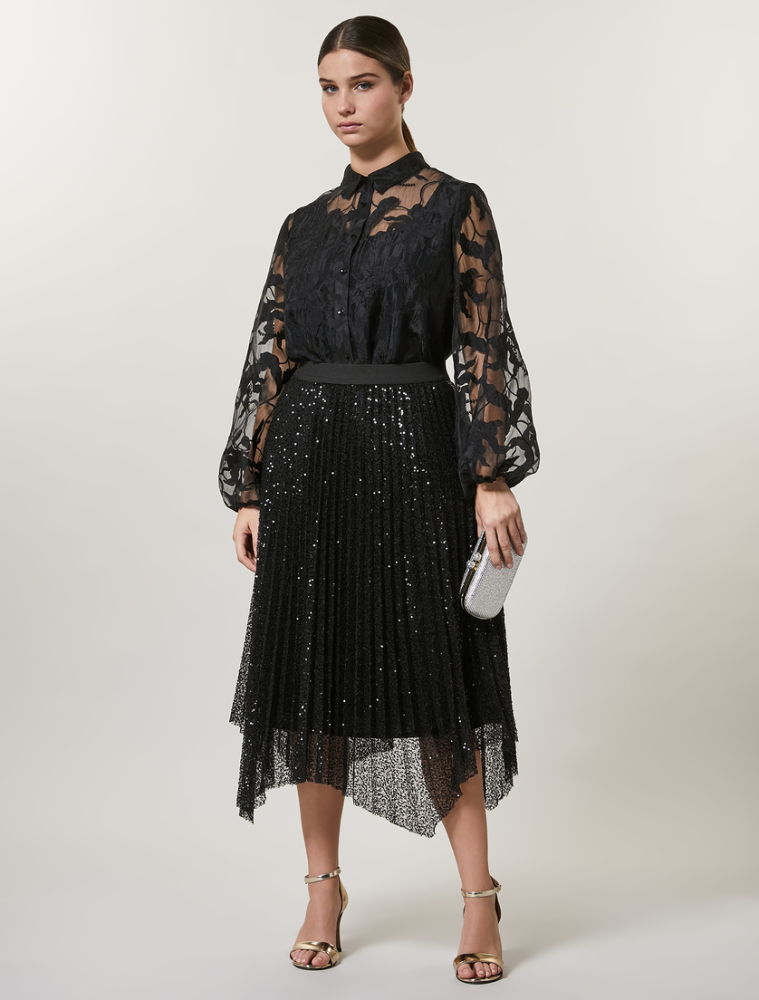 Chemisier jacquard - Noir - Marina Rinaldi - 4