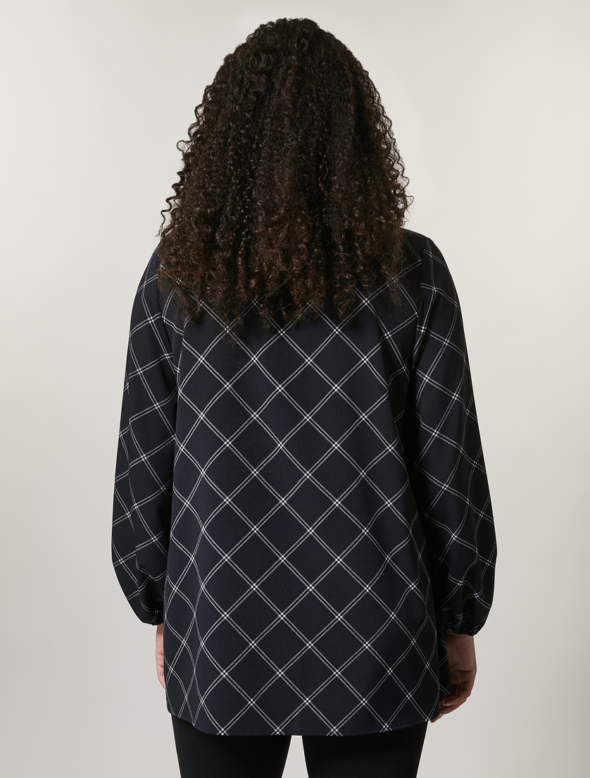 Hemdbluse aus Crêpe de Chine - Dunkelblau - Marina Rinaldi - 3