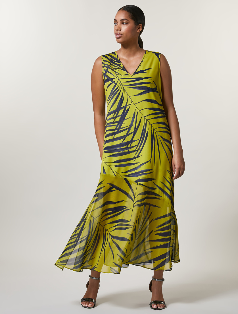 Abito in crêpe de Chine - Verde - Marina Rinaldi