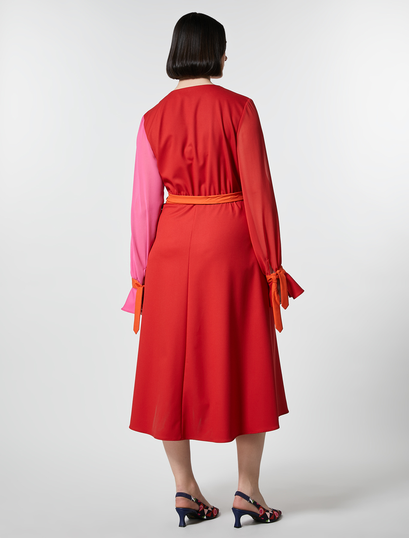 Viscose-blend dress - Bordeaux - Marina Rinaldi - 3