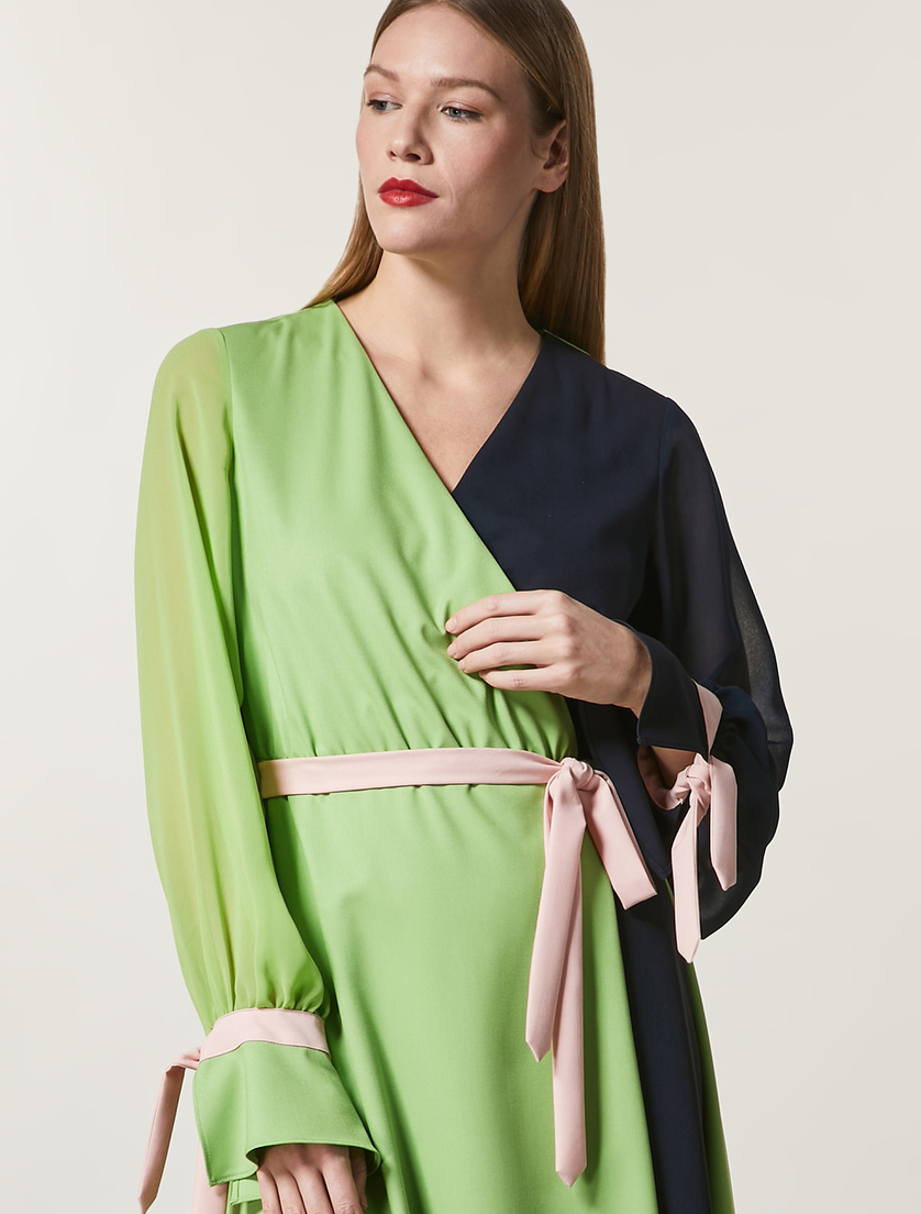 Viscose-blend dress - Green - Marina Rinaldi - 2