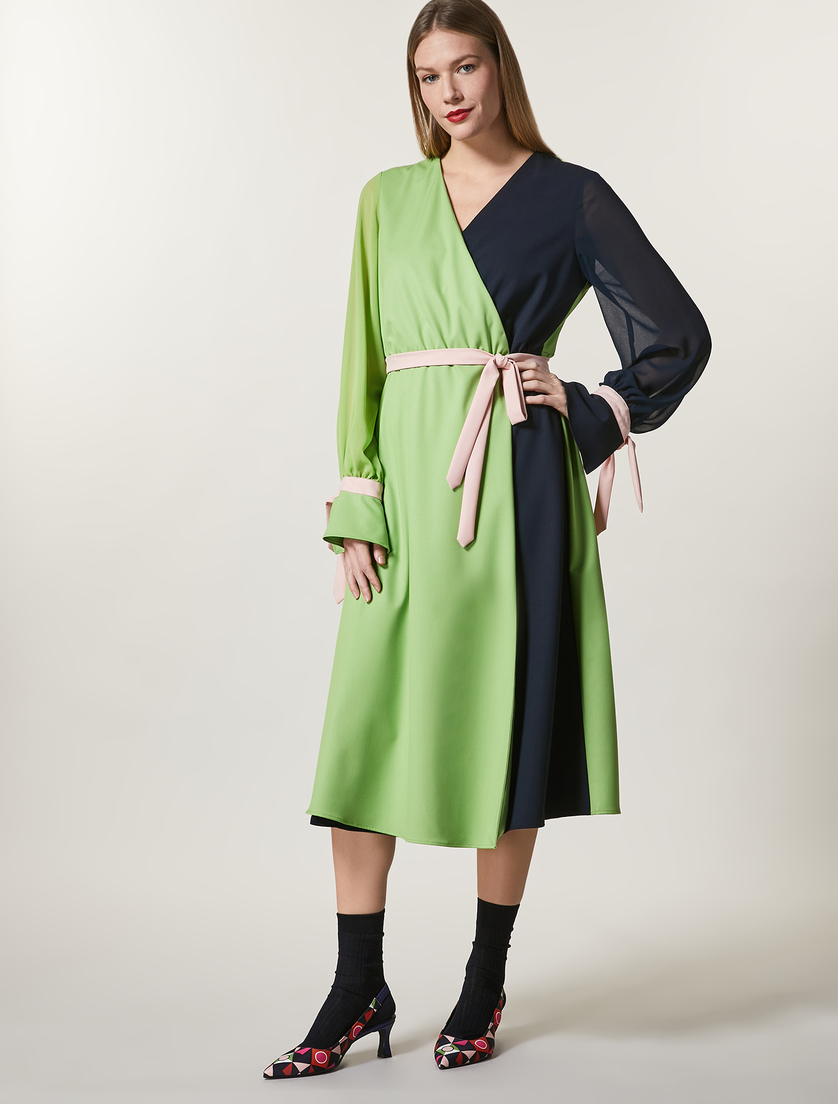 Viscose-blend dress - Green - Marina Rinaldi