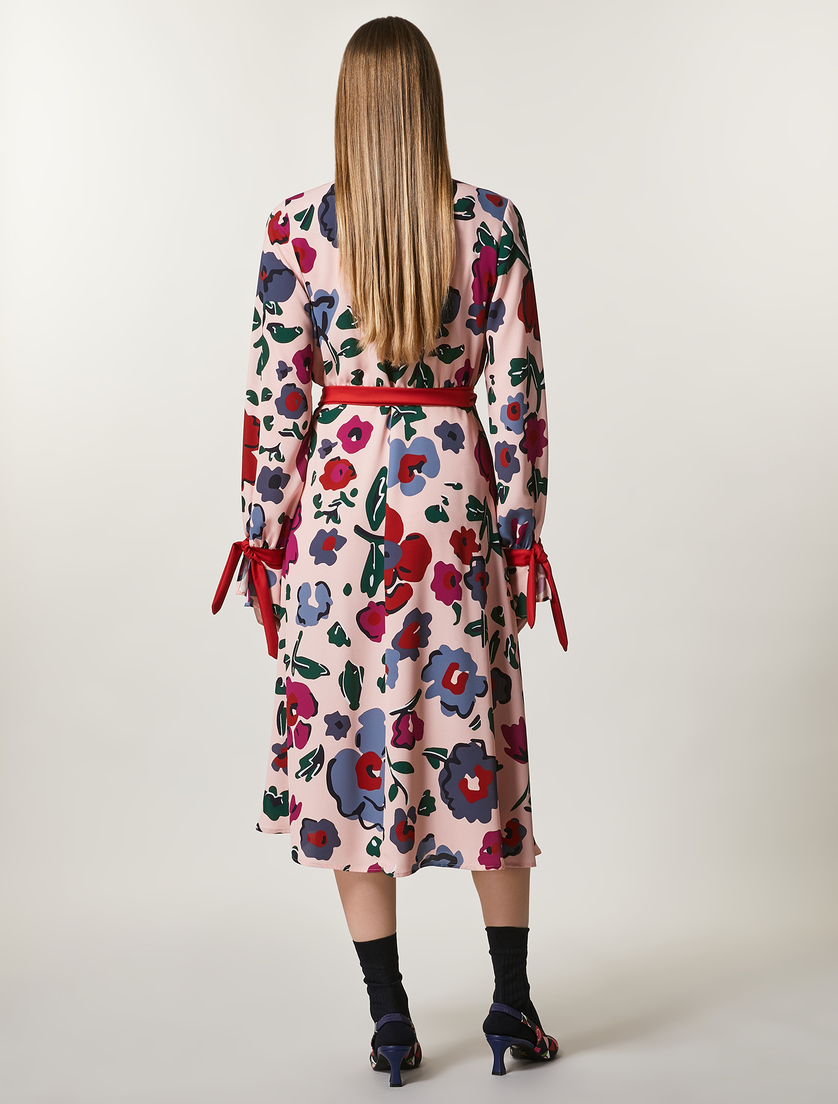 Kleid aus bedrucktem Cady - Rosa - Marina Rinaldi - 3