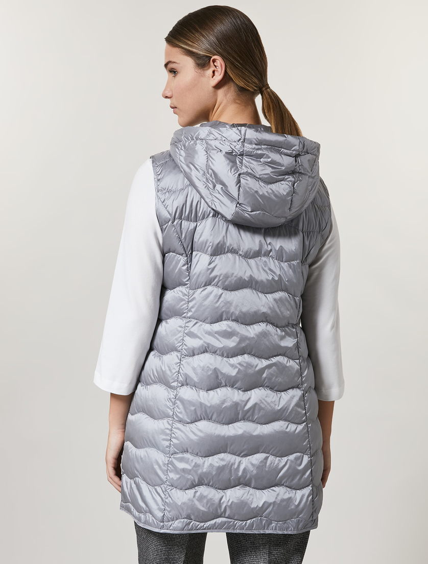 Shining nylon gilet - Dark grey - Marina Rinaldi - 3