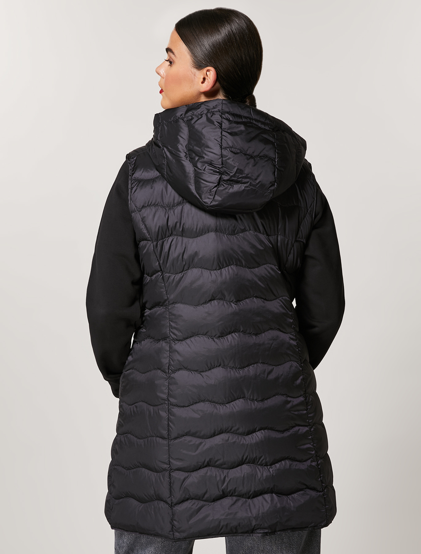 Shining nylon gilet - Black - Marina Rinaldi - 3