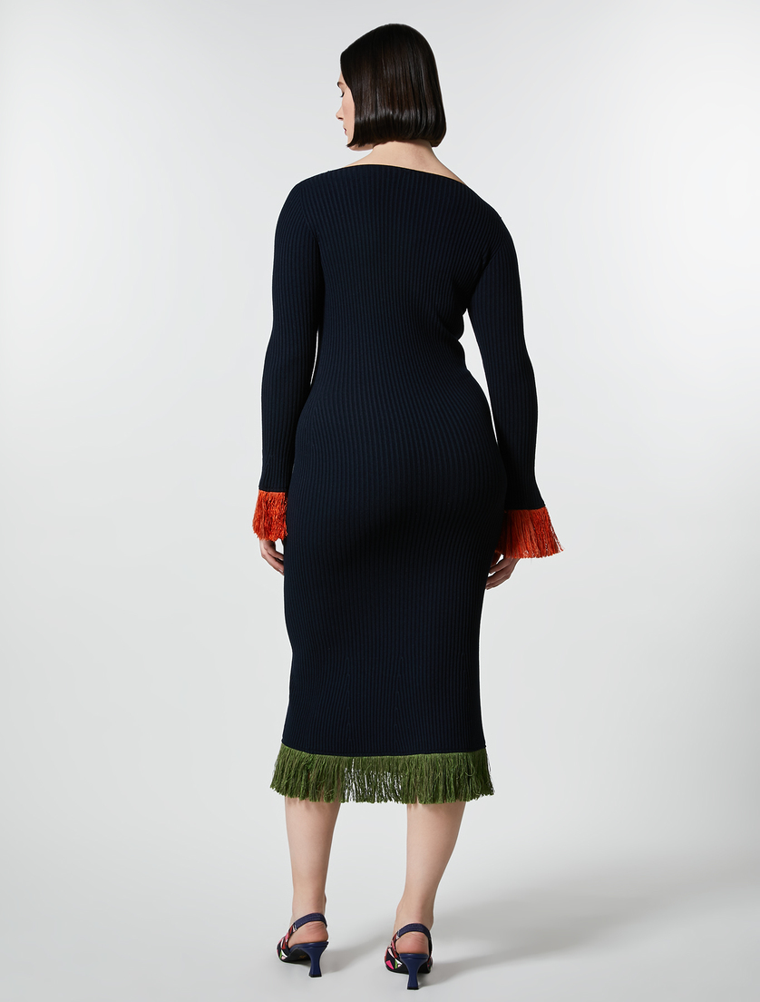 Robe en viscose stretch - Blue foncé - Marina Rinaldi - 4