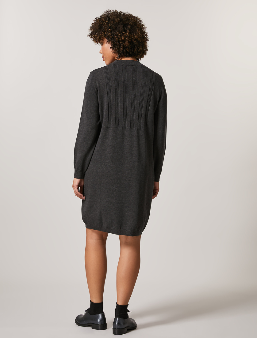 Kleid aus Viskose mit Stretchanteil - Dunkelgrau - Marina Rinaldi - 3