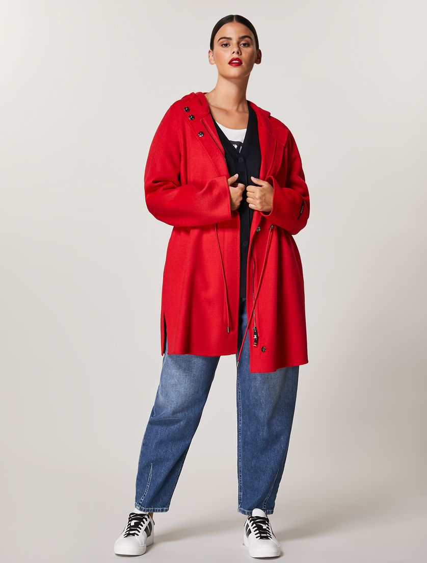 Wool-blend cardigan - Dark navy - Marina Rinaldi - 4