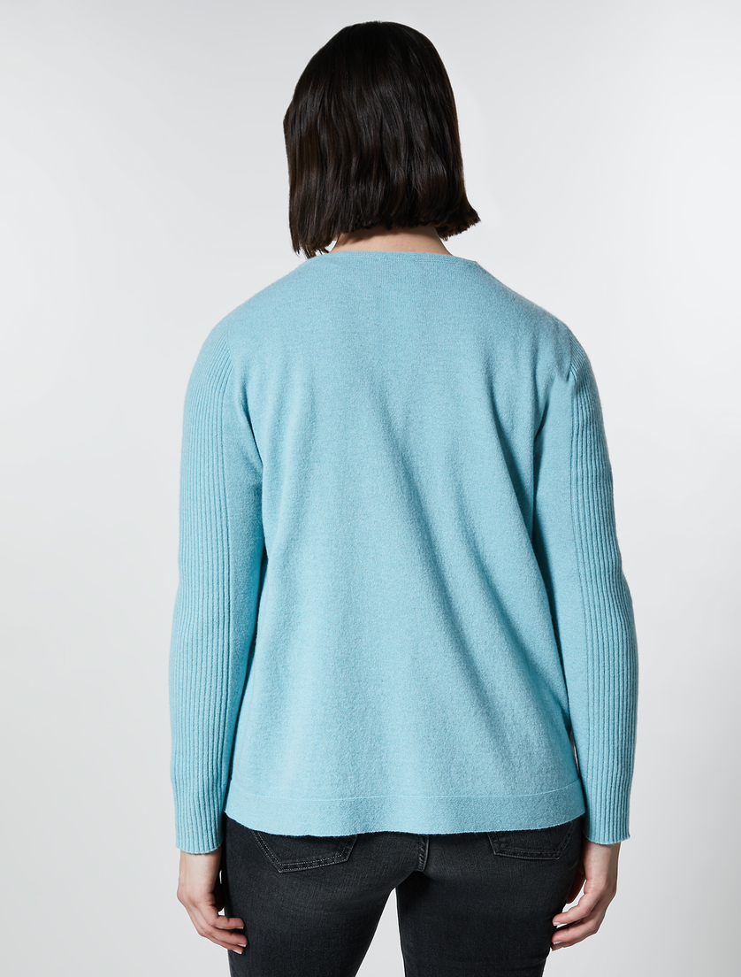 Cardigan aus Kaschmirmischung - Pfaunenblau - Marina Rinaldi - 3