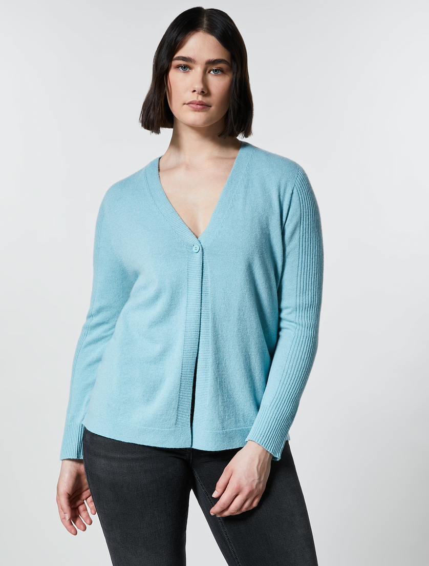 Cardigan aus Kaschmirmischung - Pfaunenblau - Marina Rinaldi