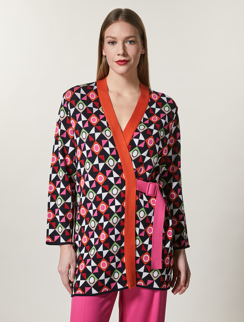 Cardigan jacquard - Blue foncé - Marina Rinaldi