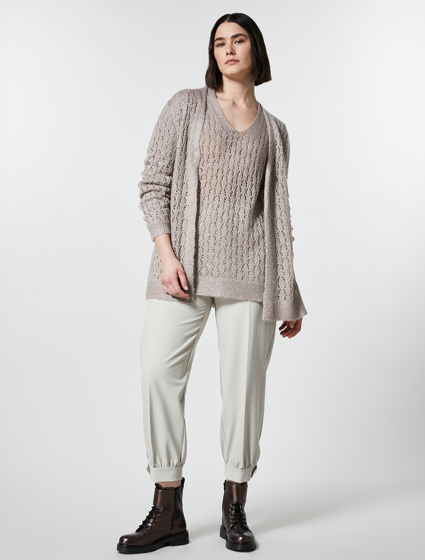 Mohair-blend cardigan - Pink - Marina Rinaldi - 4