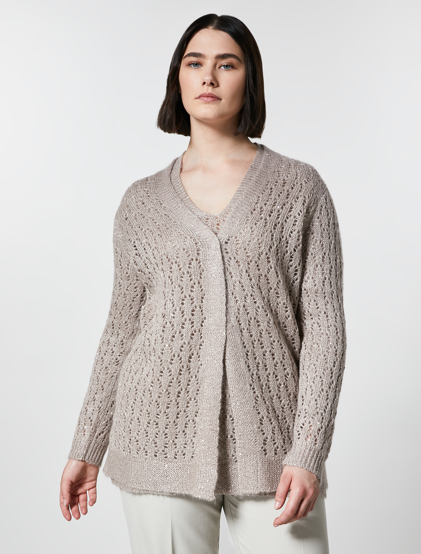Mohair-blend cardigan - Pink - Marina Rinaldi