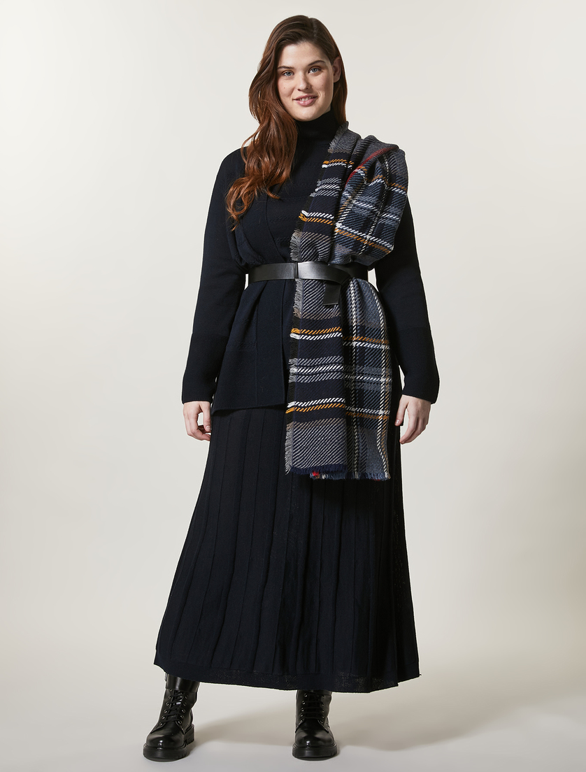 Cardigan aus Wollgemisch - Dunkelblau - Marina Rinaldi - 4