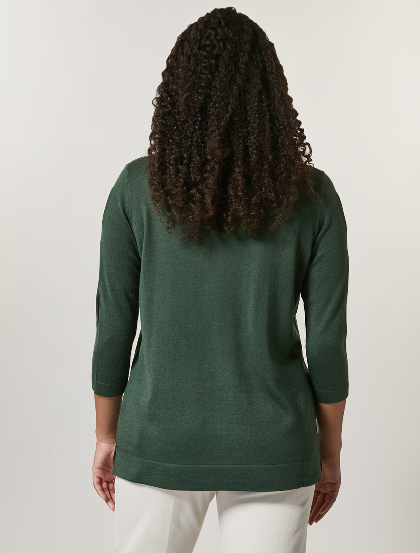 Pullover aus Wollgemisch - Dunkelgrün - Marina Rinaldi - 3