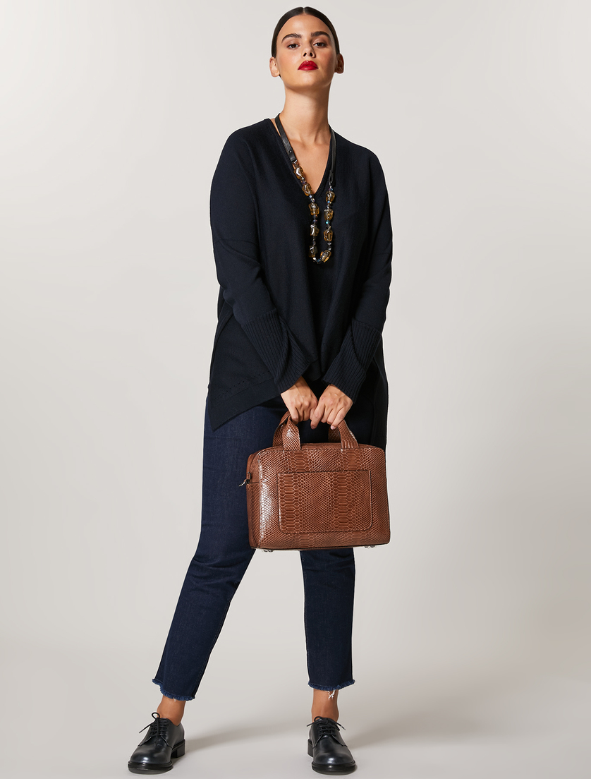 Wool-blend jumper - Dark navy - Marina Rinaldi - 4