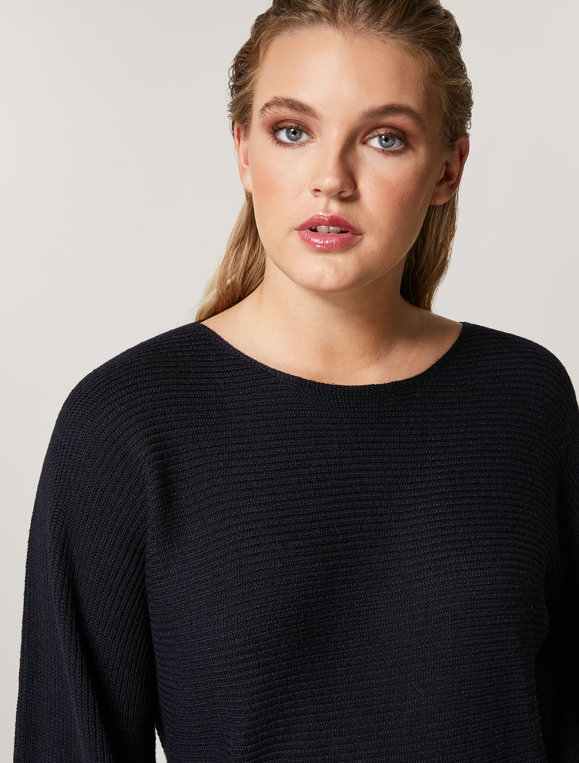 Wool-blend jumper - Dark navy - Marina Rinaldi - 2