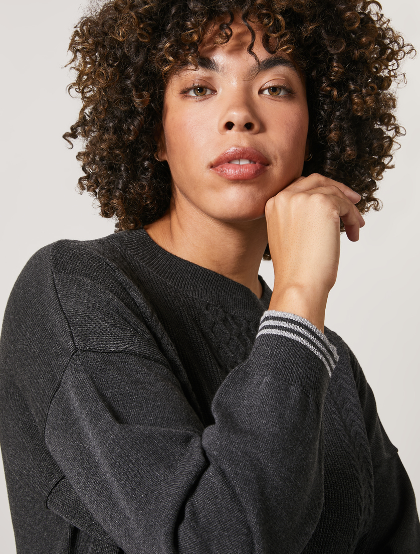 Pullover aus Viskose mit Stretchanteil - Dunkelgrau - Marina Rinaldi - 2