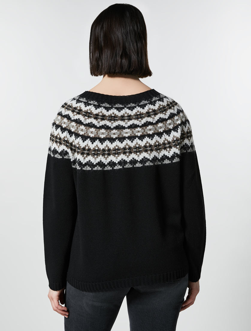 Jacquard sweater - Black - Marina Rinaldi - 3