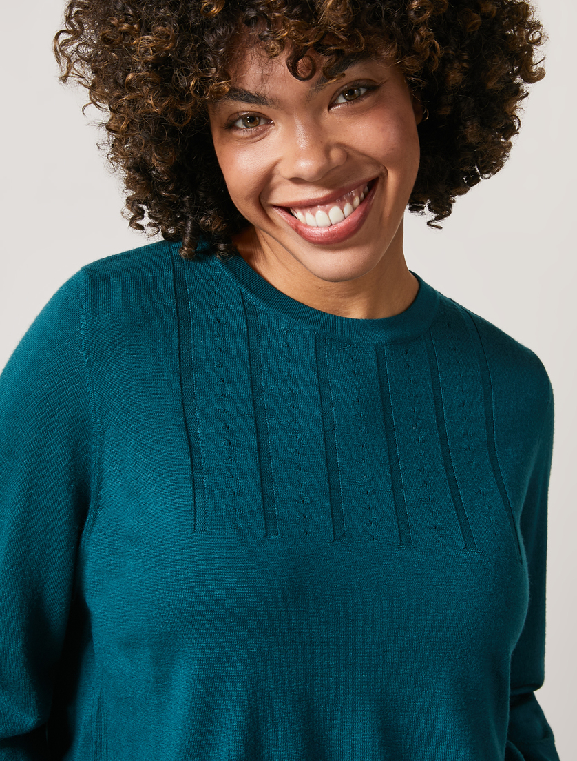 Pullover aus reiner Wolle - Dunkelgrün - Marina Rinaldi - 2