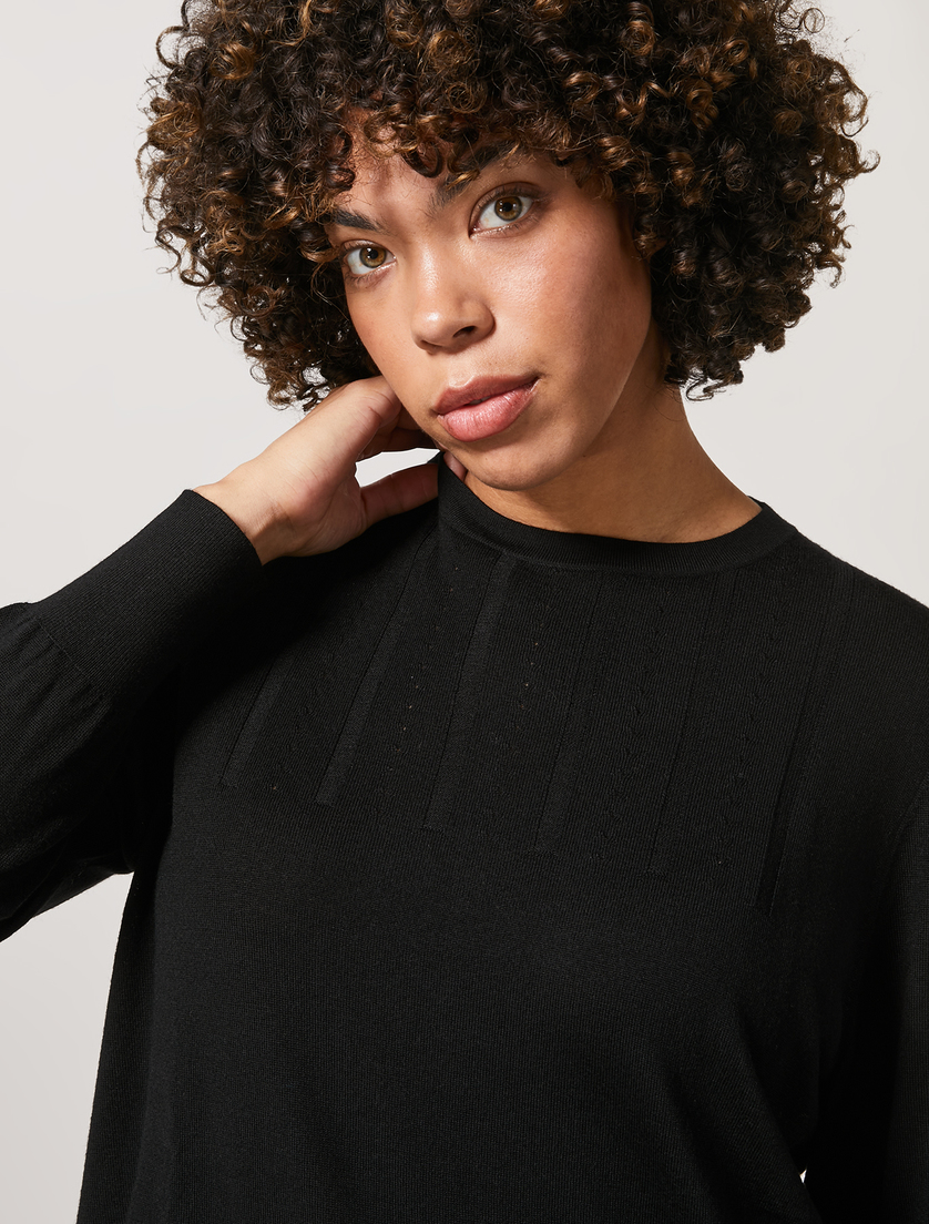 Pullover aus reiner Wolle - Schwarz - Marina Rinaldi - 2