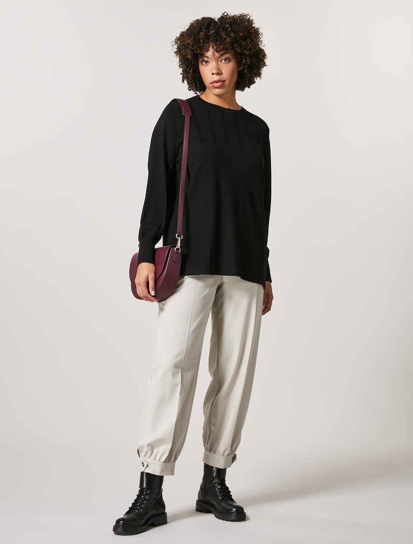 Pullover aus reiner Wolle - Schwarz - Marina Rinaldi - 4