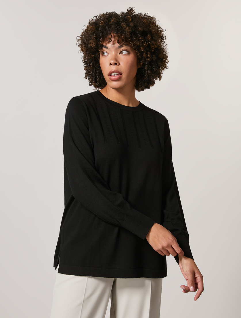 Pullover aus reiner Wolle - Schwarz - Marina Rinaldi