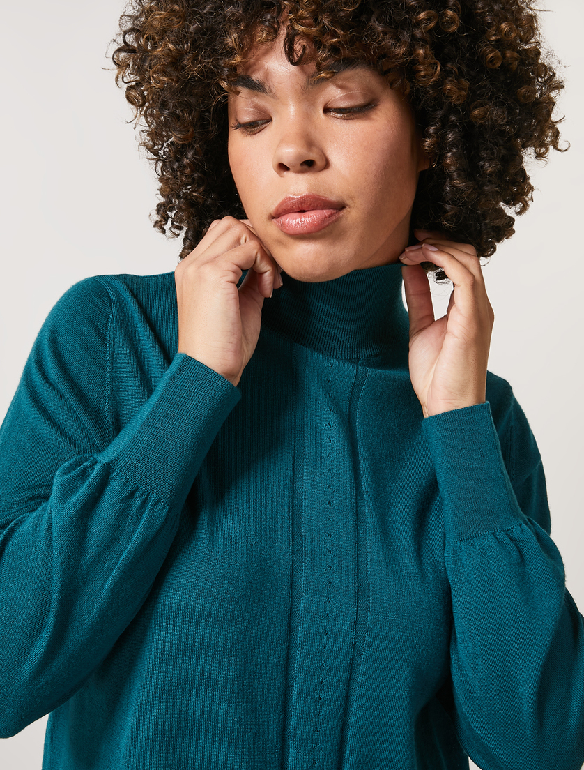 Pure wool sweater - Dark green - Marina Rinaldi - 2