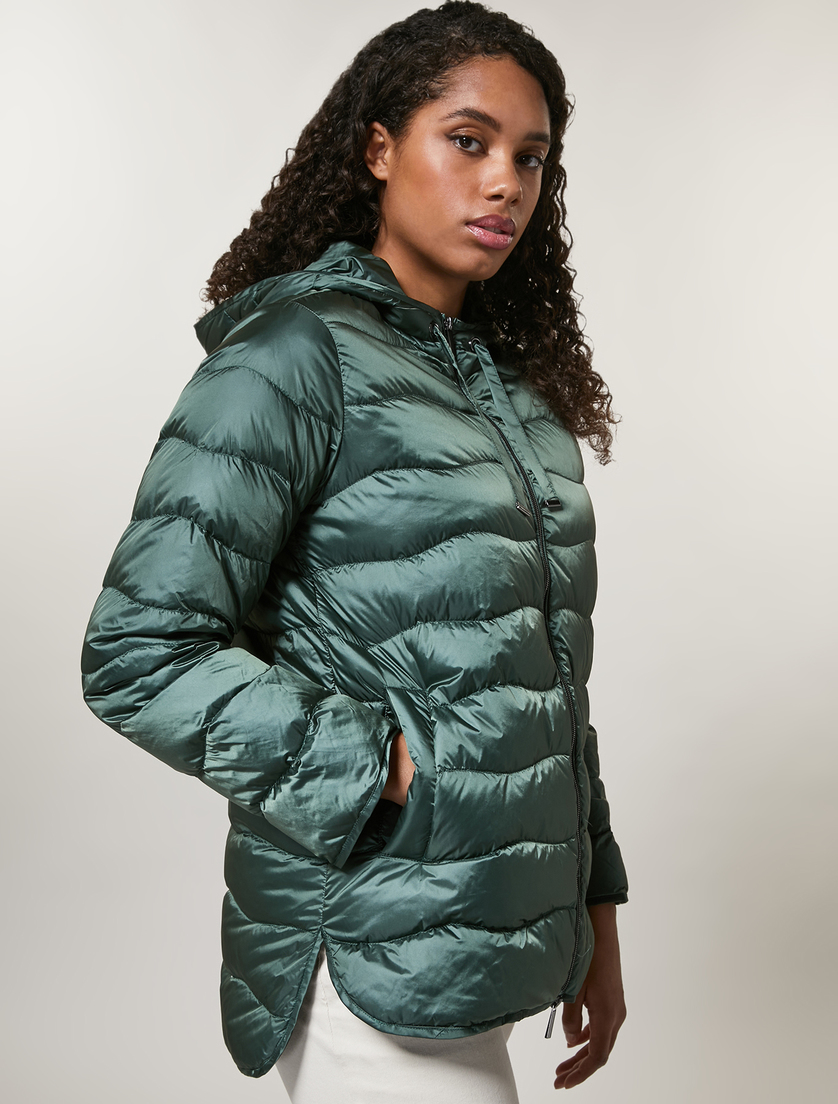 Shining nylon down jacket - Dark green - Marina Rinaldi - 2