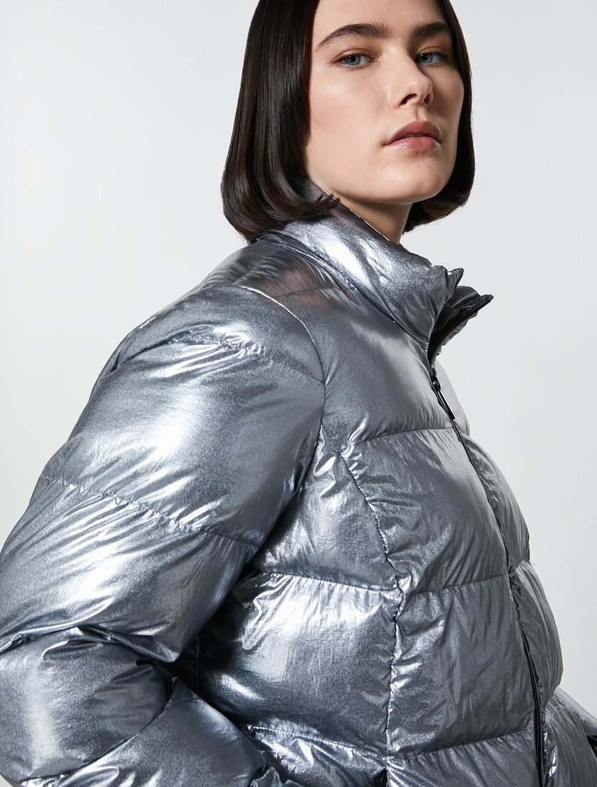Metal-look down jacket - Dark grey - Marina Rinaldi - 2