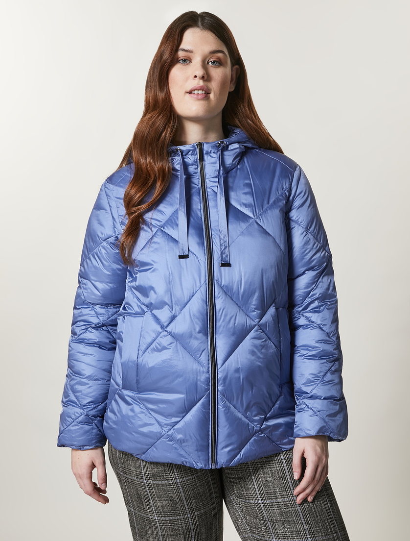 Metal-look down jacket - Ski blue - Marina Rinaldi