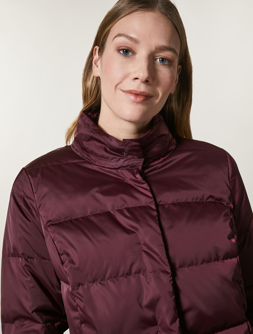 Satin down jacket - Bordeaux - Marina Rinaldi - 2