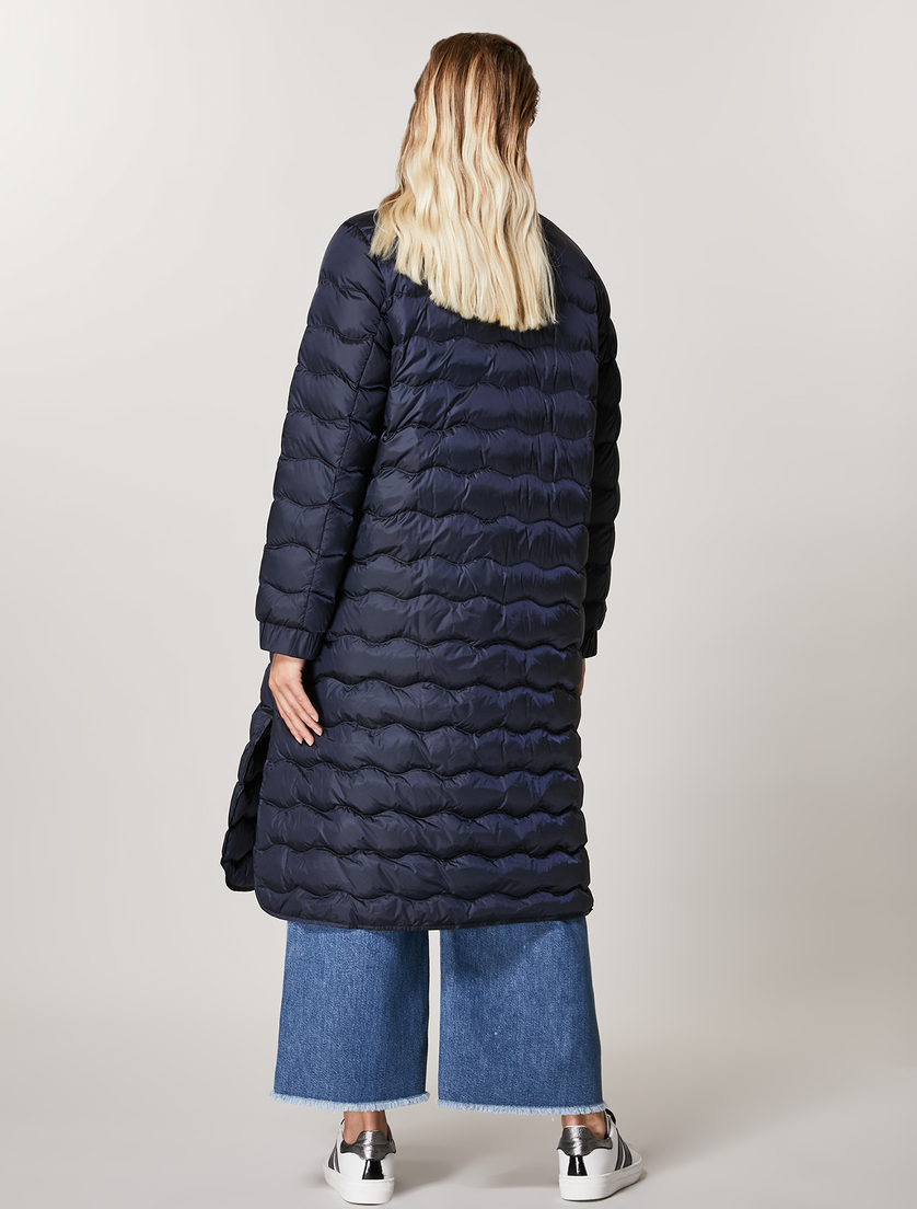 Shining nylon down jacket - Dark navy - Marina Rinaldi - 3