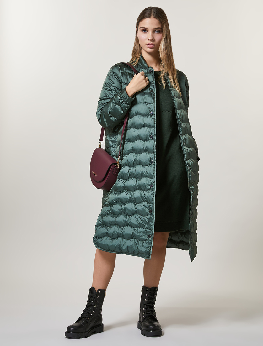 Daunenjacke aus glänzendem Nylon - Dunkelgrün - Marina Rinaldi - 4