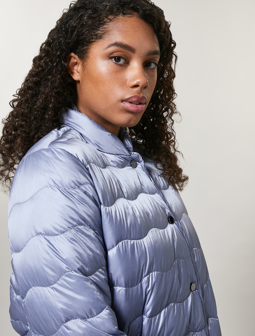 Daunenjacke aus glänzendem Nylon - Blau - Marina Rinaldi - 2