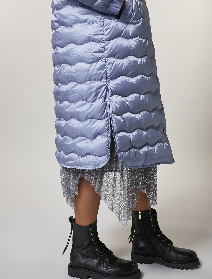 Daunenjacke aus glänzendem Nylon - Blau - Marina Rinaldi - 3