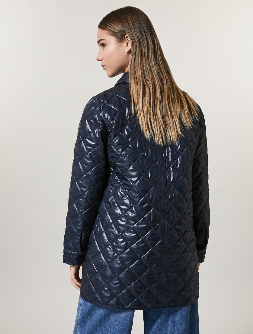 Technical fabric down jacket - Dark navy - Marina Rinaldi - 3