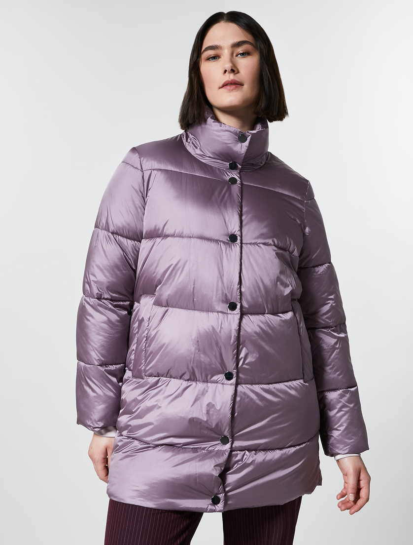 Metal-look down jacket - Lilac - Marina Rinaldi