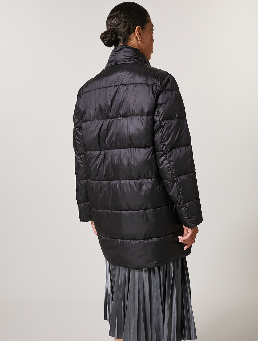 Metal-look down jacket - Black - Marina Rinaldi - 3