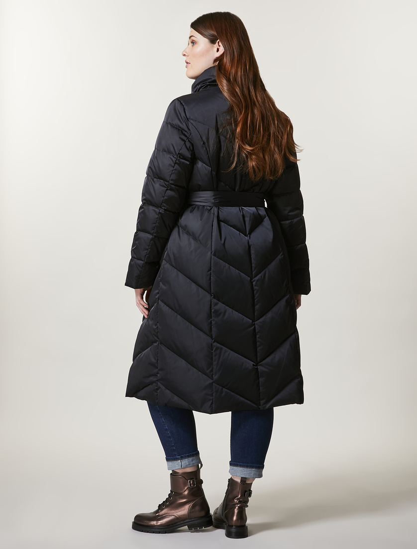 Satin down jacket - Dark navy - Marina Rinaldi - 3