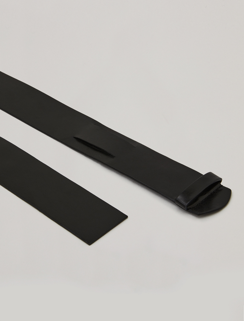 Nappa leather-look belt - Black - Marina Rinaldi - 2