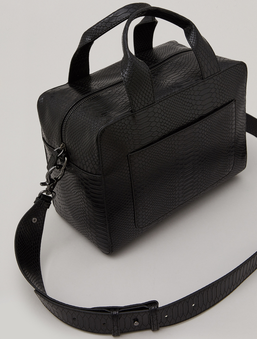 Tasche aus beschichtetem Stoff - Schwarz - Marina Rinaldi - 3