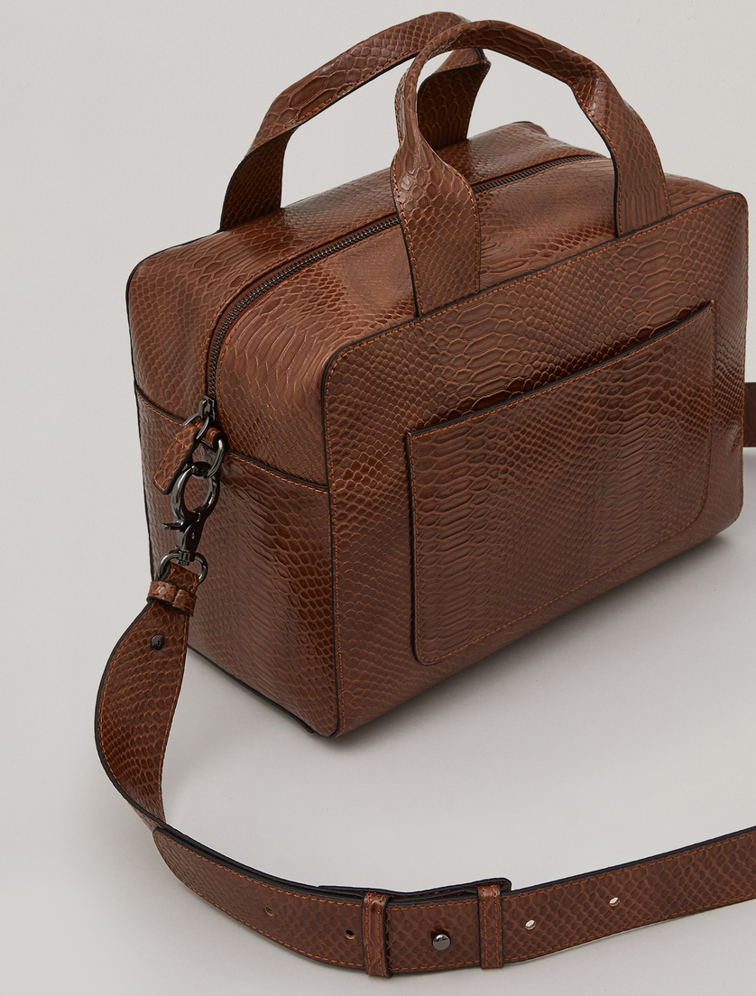 Coated fabric bag - Brown - Marina Rinaldi - 3