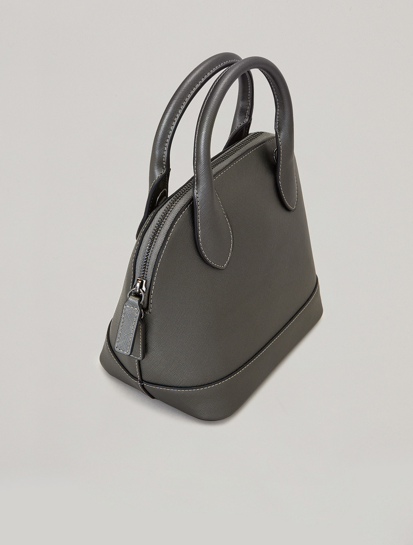 Sac cabas effet enduit - Gris foncé - Marina Rinaldi - 3